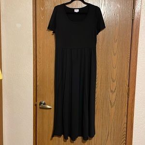 LuLaRoe L Black Riley Dress